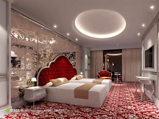 效果图 模型/豪华酒店精美欧式客房模型设计 (MAX)