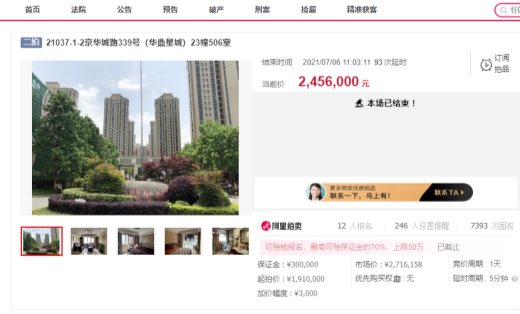 <em>江苏省</em>扬州：133平<em>精装</em>住宅<em>房产</em>拍卖，以245万元成交