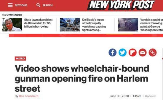 纽约街头爆发枪击事件，男子坐轮椅上“开火”，美媒：他是<em>地狱</em>...