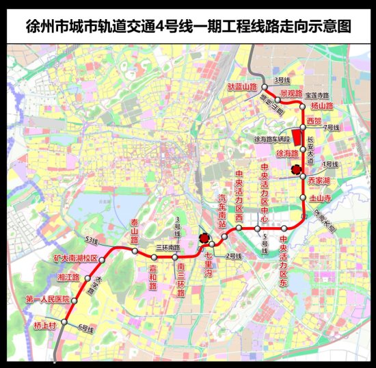 徐州地铁四号线站点地图