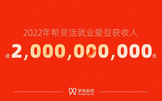 2022梦饷年度账单公布：帮灵活就业者获近20亿收入，TOP<em>1</em>“爱...
