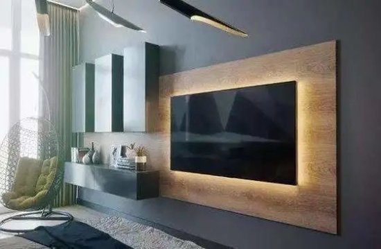 你家还在刮<em>大白</em>吗？分享<em>电视背景墙</em>的7种设计手法，超有颜值！
