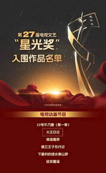动画片《大王日记》入围第27届电视文艺“星光奖”