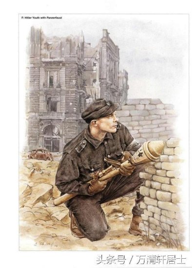 非常/德国步兵，1943/45 柏林战役中的青年团。手里拿着唯一的武器//...