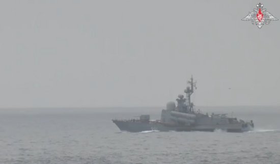 俄太平洋舰队在<em>日本</em>海进行巡航导弹发射演习
