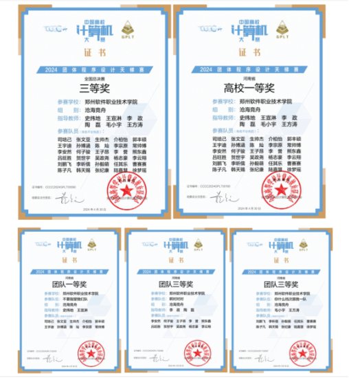 郑州软件职业技术学院荣获第九届“中国高校计算机大赛—团体...