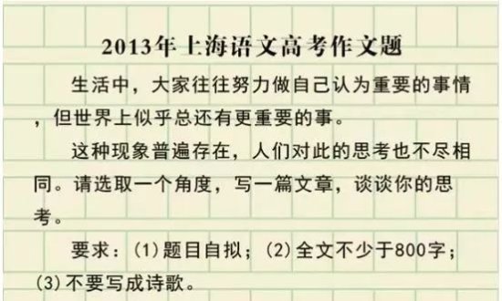 2022年上海<em>高考作文题</em>公布