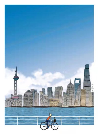 “外滩十八号”里真的有画展！他们在这里用漫画递出给上海的...