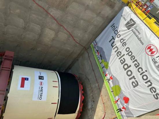 国产首台出口智利土压平衡盾构机始发，助力海外重点隧道建设