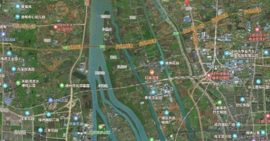 江苏扬州广陵区一个镇，拥有七河八岛，是城市后花园
