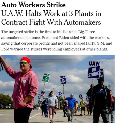 三大汽车制造商工人同时罢工 美国制造业<em>怎么了</em>？