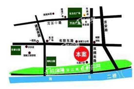 湘江学府周围有几个公园?湘江学府位于湘潭<em>市哪个地方</em>?