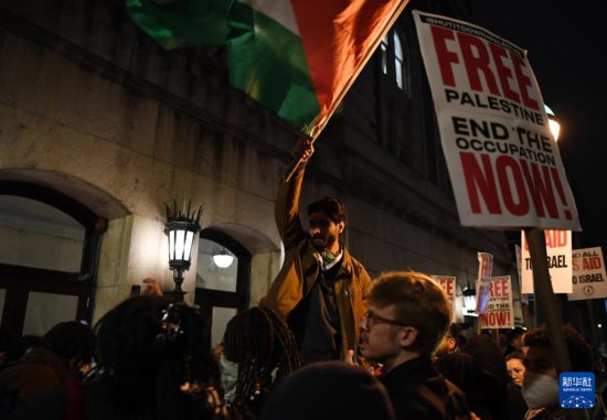 美国<em>哥伦比亚</em>大学反战示威 呼吁加沙停火
