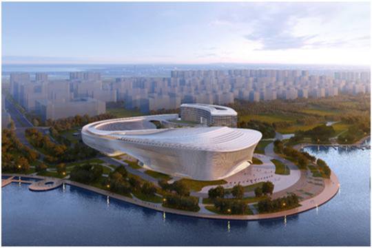 郑州国际文化交流中心钢结构工程迎来“首吊”