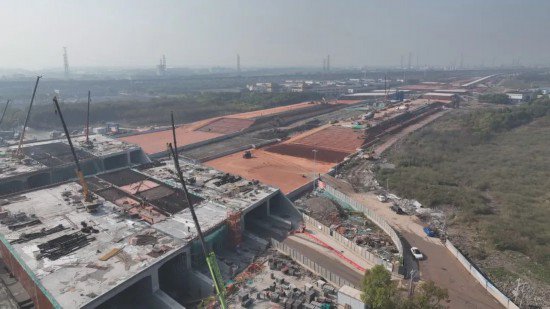 松江枢纽站体承轨层结构施工年内完成，沪苏湖铁路将于2024年...