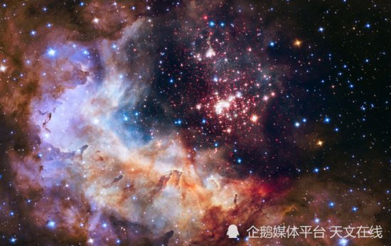 在这张惊人的照片中，透过星云，哈勃望远镜发现了恒星诞生地