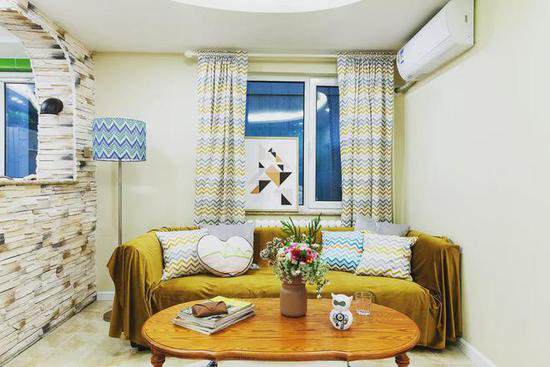 57平的色彩斑斓的小户型二居室，非常吸引人的设计！