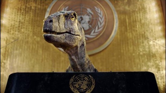 <em>恐龙</em>“破门而入”联合国大会现场警告人类：不要选择<em>灭绝</em>