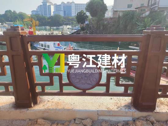 粤江建材 | 梅兰竹菊组合仿木栏杆新品上市，演绎东方美学典范