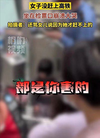 杭州高铁站女子未赶上<em>车</em>在检票口冲孩子大吼