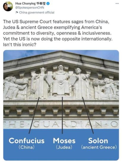 美国最高法院门楣为何刻有孔子像？