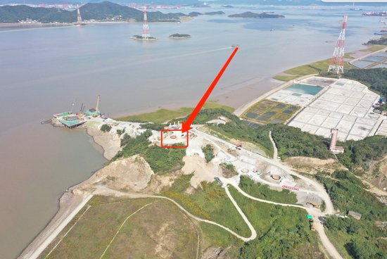 国内沿海地区最大直径削竹式管柱式基础施工完成