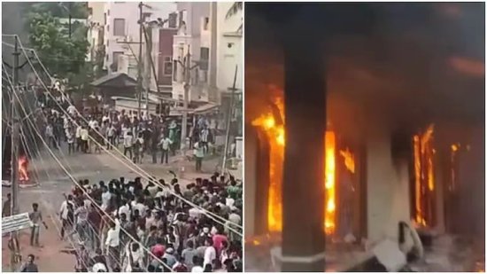 印度安得拉邦一地<em>改名</em>引民众抗议：官员住宅被烧 警察被砸伤