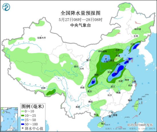 <em>江汉</em>黄淮等地将有较强降雨 我国北部和东部海域将有大雾