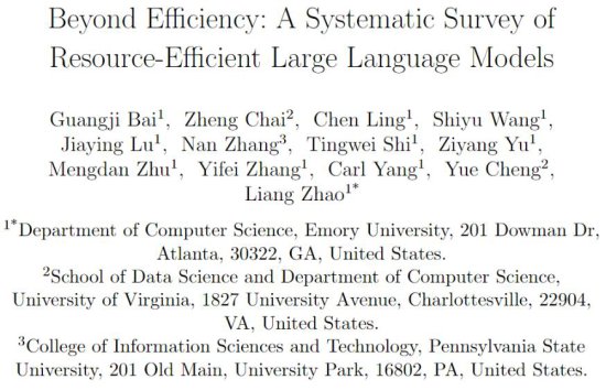 五种资源类别，如何提高大语言模型的资源效率，<em>超详细</em>综述来了