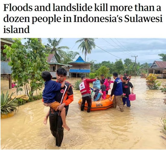 全球极端天气频发<em> 巴西</em>、美国、印尼等国遭遇强降雨并引发洪灾