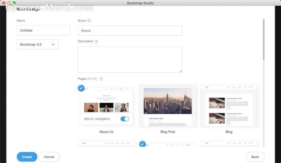 Bootstrap Studio for Mac(<em>网站</em>设计<em>制作工具</em>)