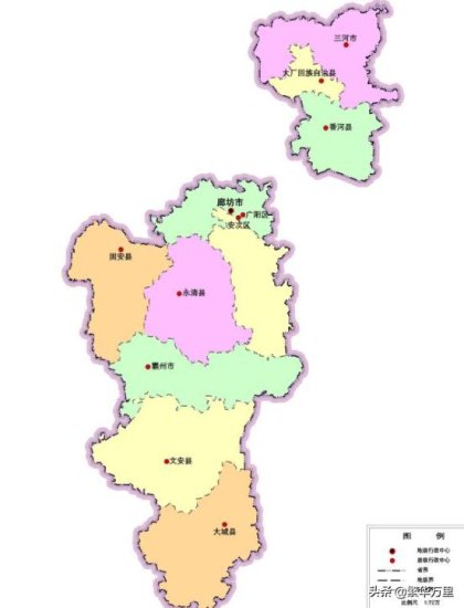 河北省的区划变动，11个地级市之一，廊坊市为何有10个区县？