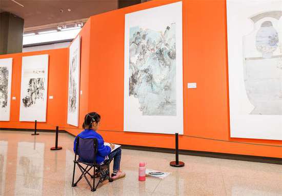 浦江县书画作品展在中国美术馆开幕