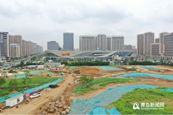 青岛东方伊甸园配套工程(一期)项目全速推进，预计明年6月完工