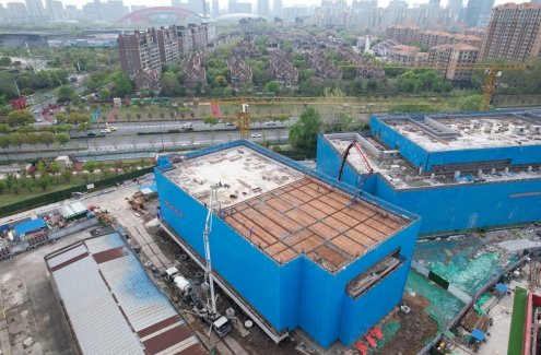 江苏南京地铁9号线一期工程绿博园主变电站主体结构正式封顶