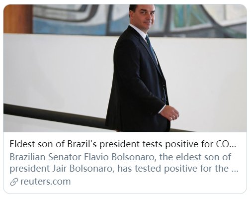 一家四口人感染新冠，<em>巴西总统</em>还忙着炮轰记者“更可能死于新冠...