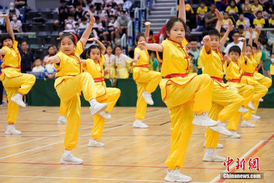 香港举行校际武艺操大赛弘扬中华传统文化