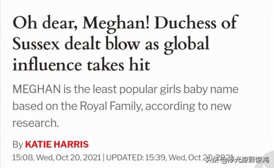 梅根路人缘太差，不受欢迎的王室<em>女性名字</em>，她排第一位