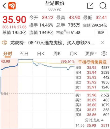 太诡异！回归第一天就闹“幺娥子” 盐湖股份<em>大宗交易折价</em>76%！...