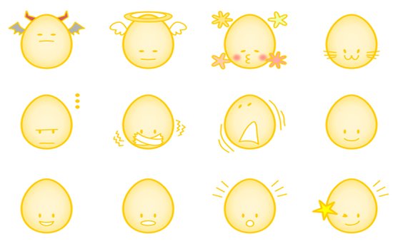 图片素材 订阅/搞怪鸡蛋表情图标是一款非常可爱的桌面图标素材。