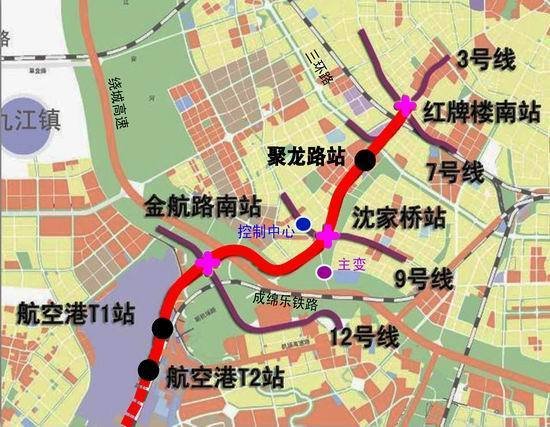 成都地铁10号线一期增设一车站 线路全长10.942公里