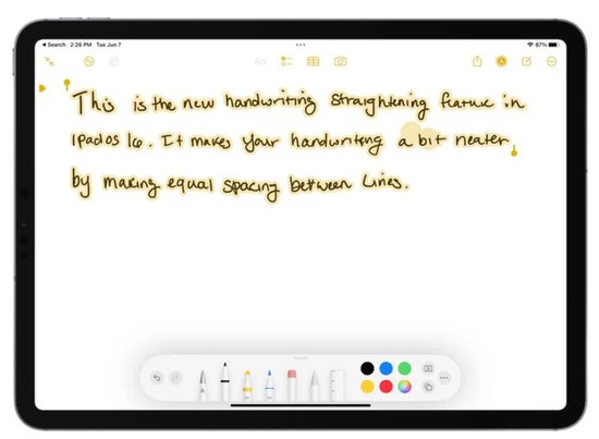 <em>苹果</em>iPadOS 16新增<em>手写</em>矫正<em>功能</em> 让书写更加整洁
