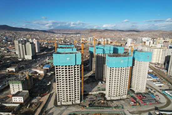 中国二冶蒙古国棚户区改造项目全线封顶