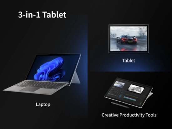 OneNetbook T1三合一平板即将上线Indiegogo 采用i7
