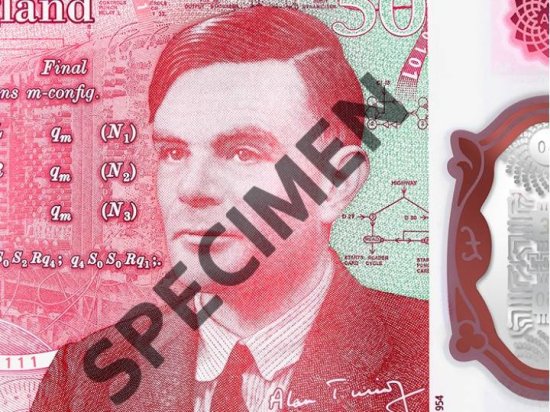 数学家图灵登上英国新版最高面额纸币