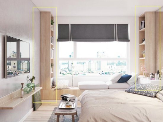 <em>卧室飘窗怎么利用</em> 一体化设计能让储物增5㎡