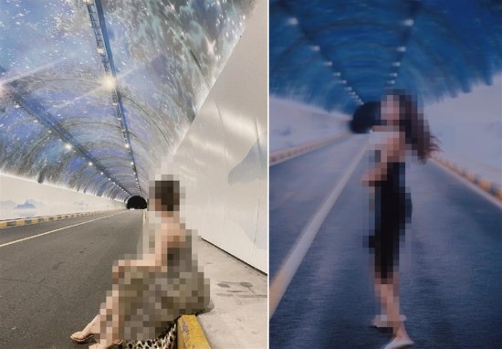 女子不顾安全在<em>宁波</em>“最美星空隧道”内打卡拍照，司机叹惊险，...