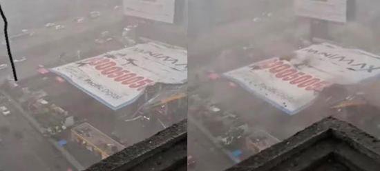 印度孟买铁制广告牌倒塌已致35人受伤