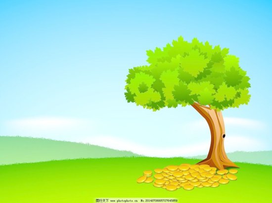 背景 金币/快乐的圣巴特里克节的概念绿色的树和自然背景的金币