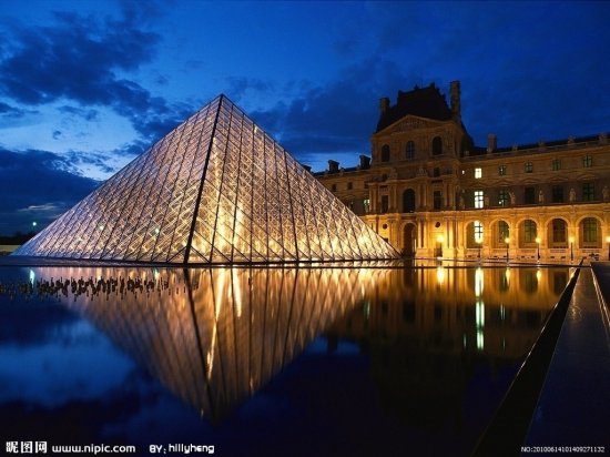 巴黎/法国风景夜景现代建筑 巴黎